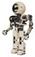 Automaton containing round head chomper design and heavy upper chest and no chest plating and prototype exoplate legs. Off white toon. Facing right view.