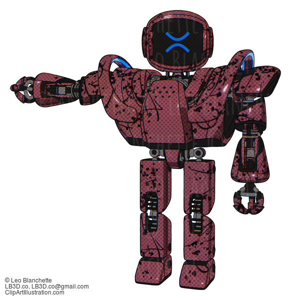 Android Containing Digital Display Head And Wince Symbol Expression And Heavy Upper Chest And Heavy Mech Chest And Battle Mech Chest And Prototype Exoplate Legs. Muavewood Halftone Grunge. #18178