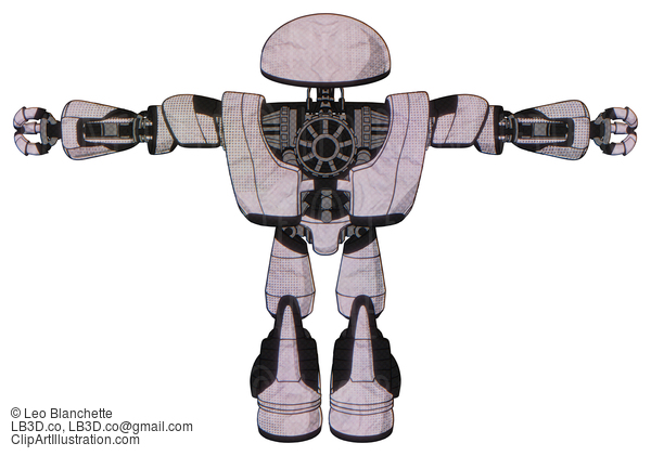 Android Containing Dome Head And Heavy Upper Chest And Heavy Mech Chest And Light Leg Exoshielding And Stomper Foot Mod. Sketch Pad Dots Pattern. T-Pose. #18211