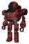 Mech containing digital display head and blank-faced expression and heavy upper chest and chest green energy cores and prototype exoplate legs. Grunge matted orange.