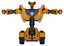 Mech containing dual retro camera head and simple blue telescopic eye head and heavy upper chest and heavy mech chest and spectrum fusion core chest and tank tracks. Primary yellow halftone. T-pose.