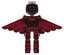Droid containing digital display head and stunned expression and led and protection bars and light chest exoshielding and ultralight chest exosuit and pilot's wings assembly .