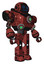 Mech containing digital display head and blank-faced expression and heavy upper chest and chest green energy cores and prototype exoplate legs. Grunge matted orange. Facing left view.