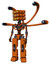 Automaton containing dual retro camera head and cube array head and light chest exoshielding and blue-eye cam cable tentacles and no chest plating and prototype exoplate legs.