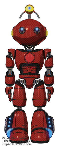 Android Containing Oval Wide Head And Telescopic Steampunk Eyes And Minibot Ornament And Light Chest Exoshielding And Red Chest Button And Light Leg Exoshielding And Megneto-Hovers Foot Mod. #19577