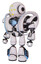 Automaton containing round head and yellow eyes array and head light gadgets and heavy upper chest and heavy mech chest and spectrum fusion core chest and light leg exoshielding .