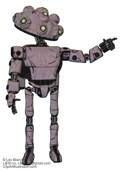 Android Containing Techno Multi-Eyed Domehead Design And Light Chest Exoshielding And Prototype Exoplate Chest And Rocket Pack And Ultralight Foot Exosuit. Dark Sketch Doodle. #19834