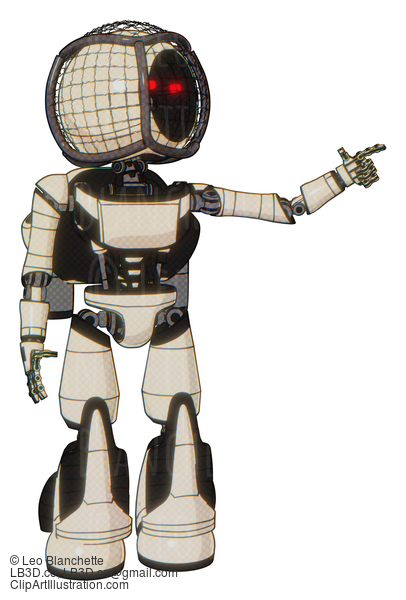 Android Containing Round Barbed Wire Round Head And Light Chest Exoshielding And Ultralight Chest Exosuit And Rocket Pack And Light Leg Exoshielding And Stomper Foot Mod. Off White Toon. #19850