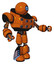 Cyborg containing dual retro camera head and power symbol head and heavy upper chest and chest energy sockets and light leg exoshielding and megneto-hovers foot mod. Secondary orange halftone.