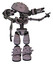 Bot containing metal knucklehead design and light chest exoshielding and minigun back assembly and no chest plating and light leg exoshielding and spike foot mod. Dark sketch.