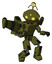 Robot containing oval wide head and yellow eyes and minibot ornament and light chest exoshielding and prototype exoplate chest and stellar jet wing rocket pack and prototype exoplate legs.