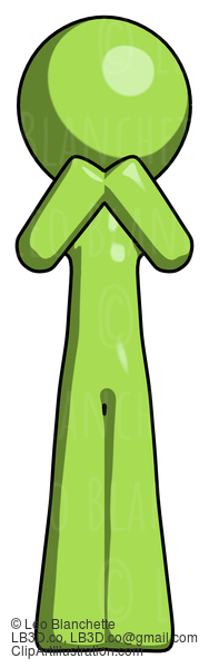 Green Design Mascot Man Laugh, Giggle, Or Gasp Pose #10000