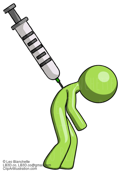 Green Design Mascot Man Killed By Drugs, Syringe Stabbing In Back #10045