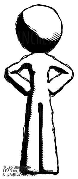 Ink Design Mascot Man Hands On Hips #8854