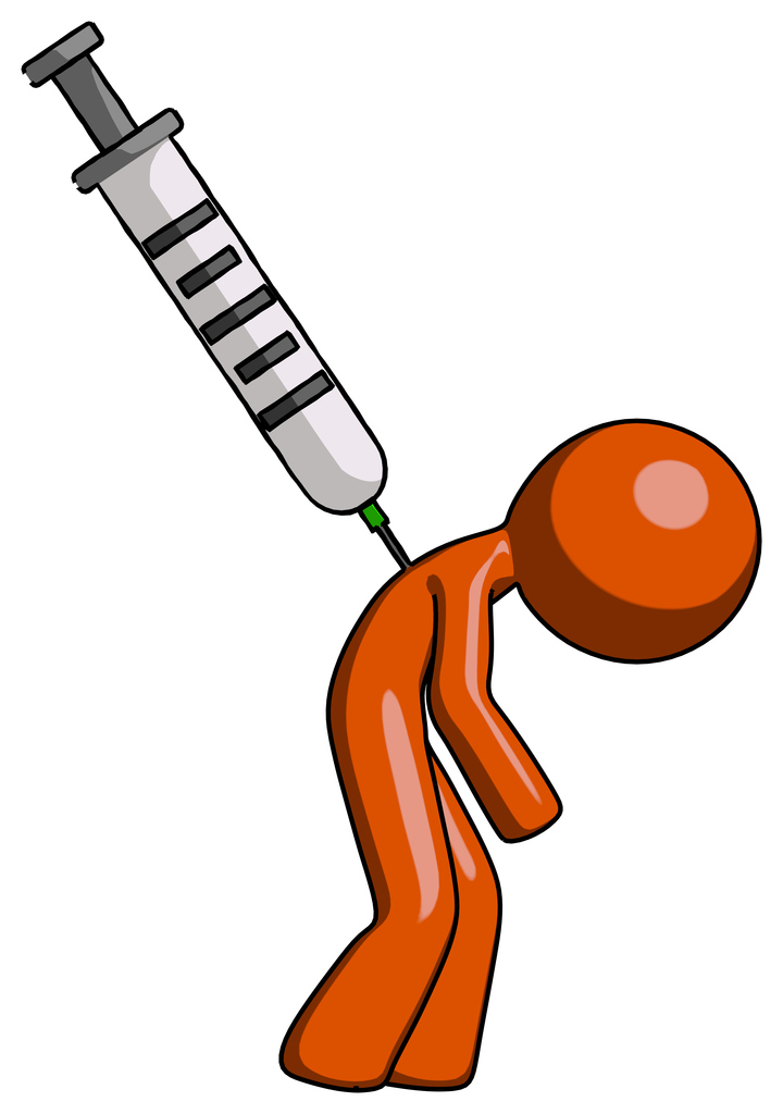 Orange Design Mascot Man Killed By Drugs, Syringe Stabbing In Back