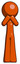 Orange Design Mascot Man laugh, giggle, or gasp pose