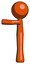 Orange Design Mascot Man Pointing Left