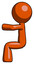 Orange Design Mascot Man Sitting or Driving Position