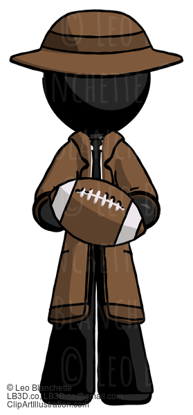 Black Detective Man Giving Football To You #2569