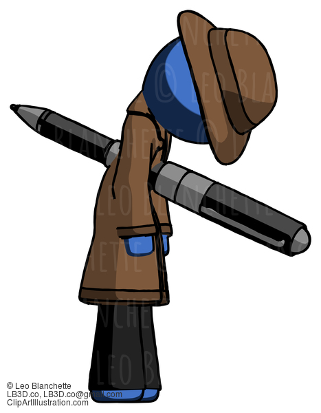 Blue Detective Man Impaled Through Chest With Giant Pen #3726