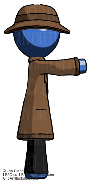 Blue Detective Man Pointing Right #3736