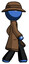 Blue Detective man walking right side view