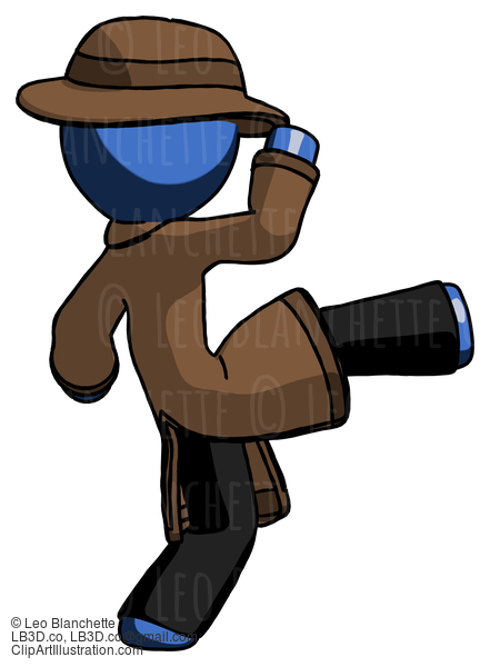 Blue Detective Man Kick Pose #3858