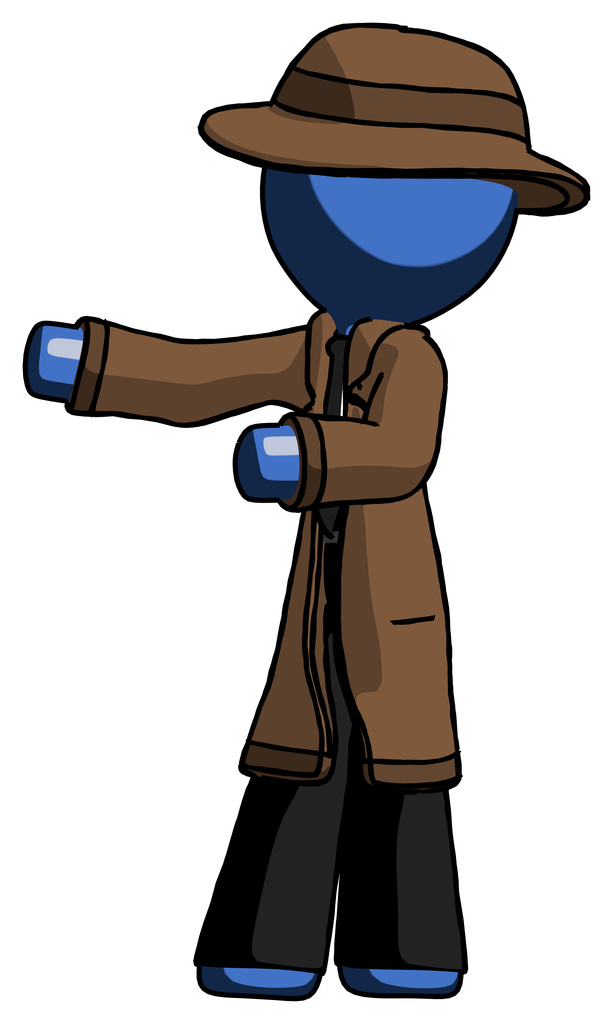 Blue Detective man presenting something to his right