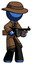 Blue Detective Man tommy gun gangster shooting pose