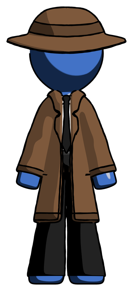 Blue Detective Man Standing Facing Forward
