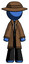Blue Detective Man Standing Facing Forward