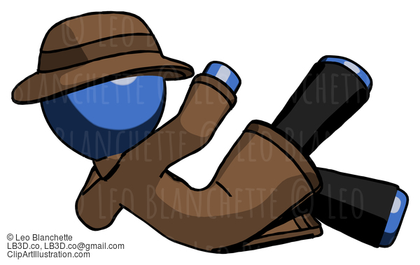 Blue Detective Man Falling Backwards #3904