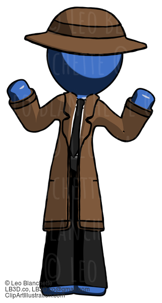 Blue Detective Man Shrugging Confused #3913