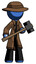 Blue Detective Man with sledgehammer standing ready to work or defend