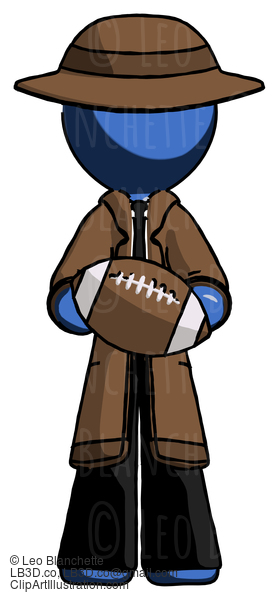 Blue Detective Man Giving Football To You #4002