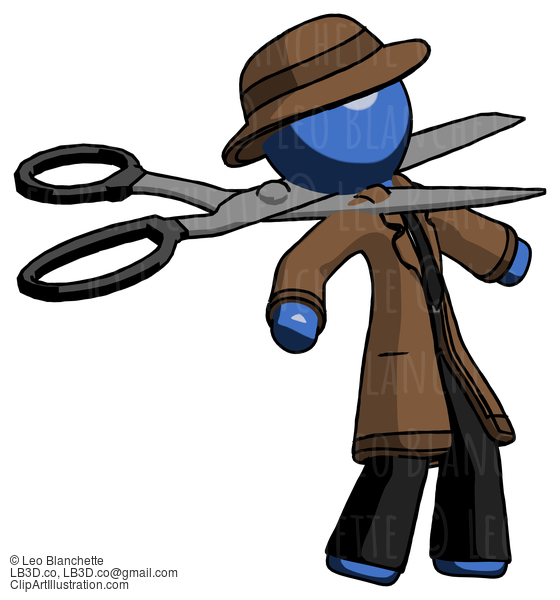 Blue Detective Man Scissor Beheading Office Worker Execution #4025
