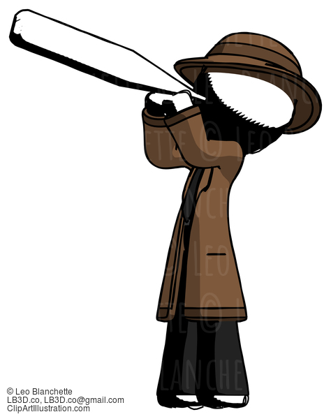 Ink Detective Man Thermometer In Mouth #707