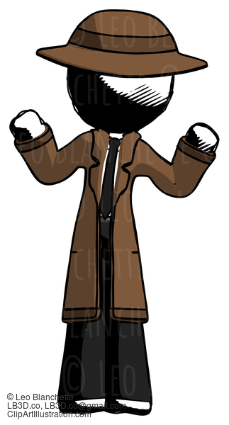 Ink Detective Man Shrugging Confused #774
