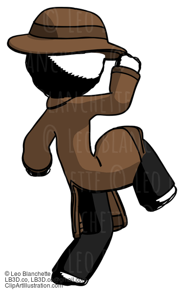 Ink Detective Man Kick Pose Start #860