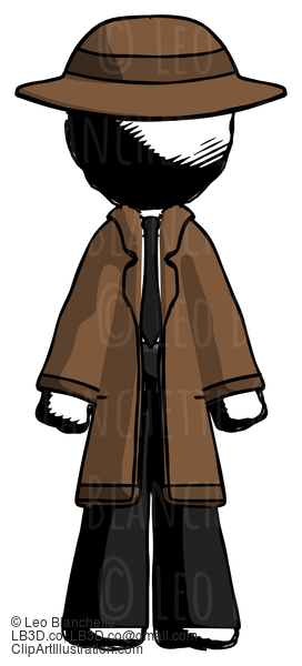 Ink Detective Man Standing Facing Forward #926