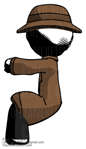 Ink Detective Man Sitting Or Driving Position #941