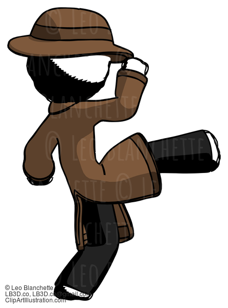 Ink Detective Man Kick Pose #957