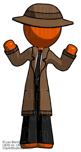 Orange Detective Man Shrugging Confused #1281