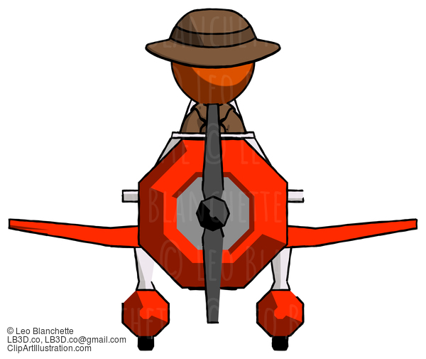 Orange Detective Man In Geebee Stunt Plane Front View #1526