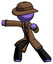 Purple Detective Man martial arts punch left