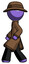 Purple Detective man walking left side view