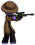 Purple Detective Man shooting sniper rifle