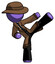 Purple Detective man ninja kick right
