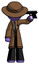 Purple Detective Man suicide gun pose