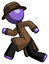 Purple Detective Man running fast left